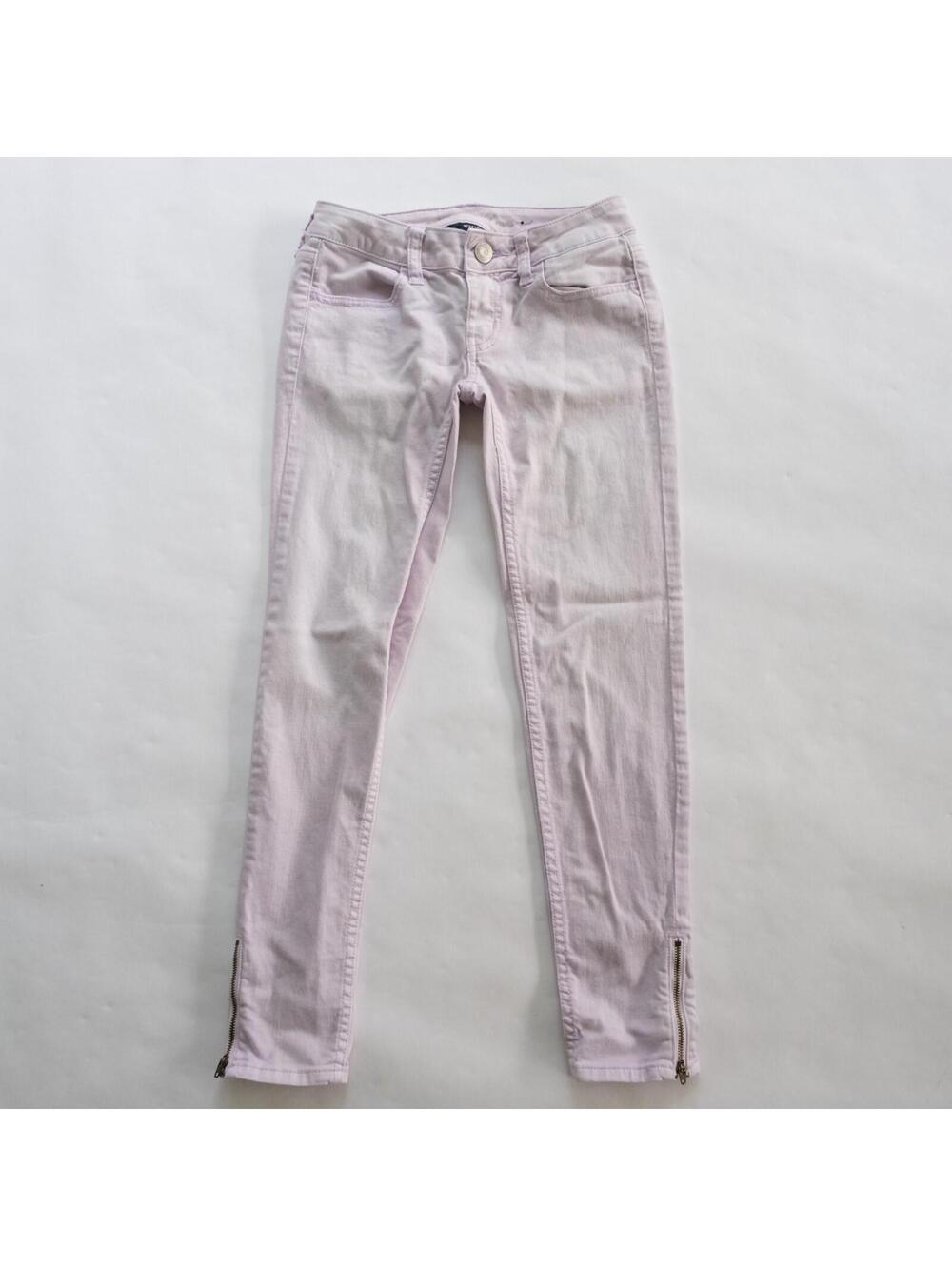 American Eagle Jeans Womens 00 Regular Lavender Jegging Stretch Skinny Ankle Zip